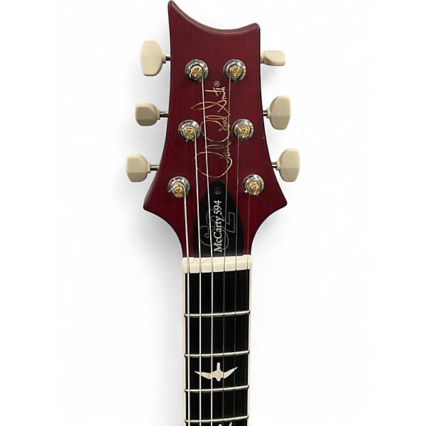 Used 2024 PRS S2 McCarty 594 Satin Cherry Tiger's Eye Solid Body Electric Guitar