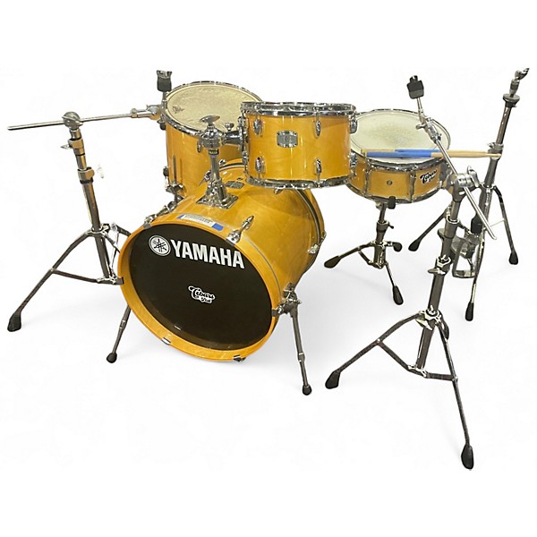 Used Yamaha 7 Piece stage custom 4 piece birch  Birch Drum Kit