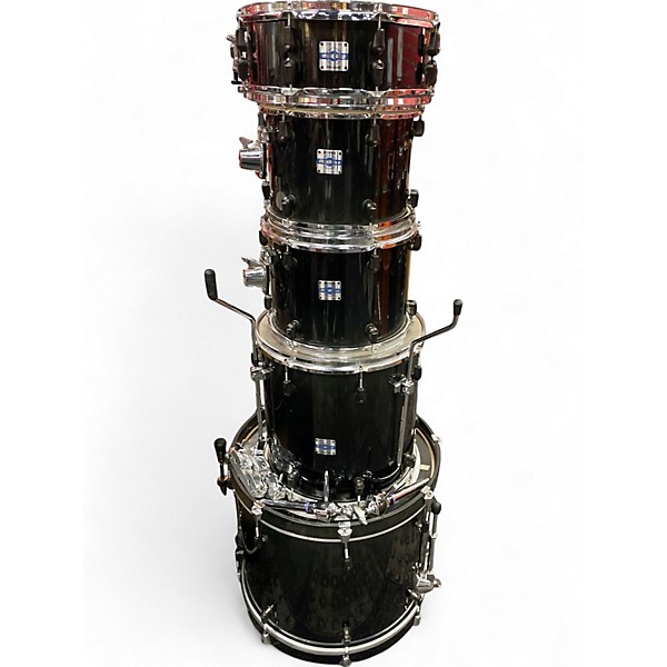 Used Yamaha 5 Piece Stage Custom Advantage Nouveau Black Drum Kit