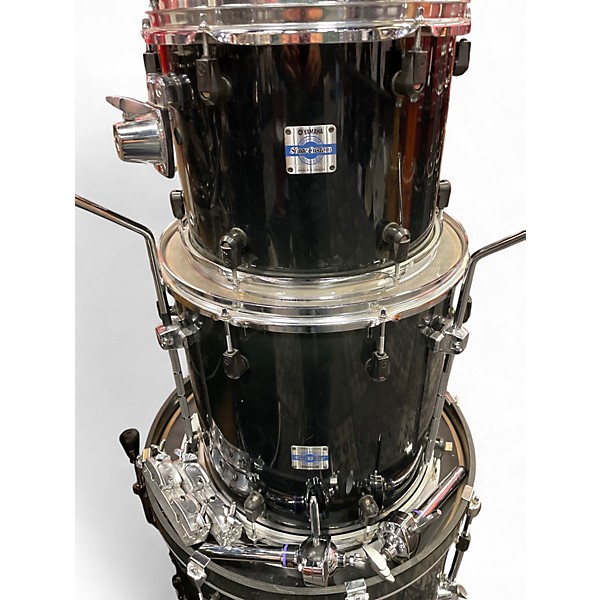 Used Yamaha 5 Piece Stage Custom Advantage Nouveau Black Drum Kit
