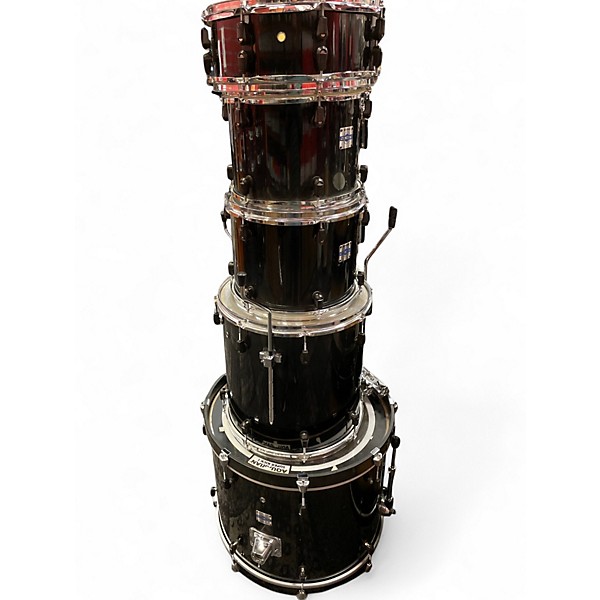 Used Yamaha 5 Piece Stage Custom Advantage Nouveau Black Drum Kit