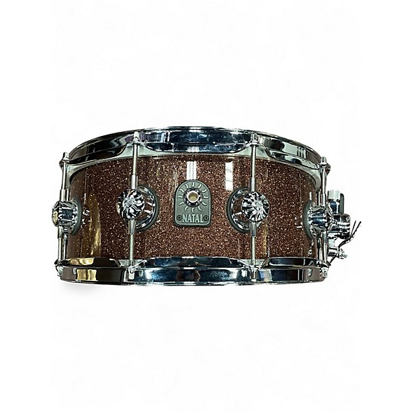 Used Natal 5.5X14 MAPLE COPPER SPARKLE Drum