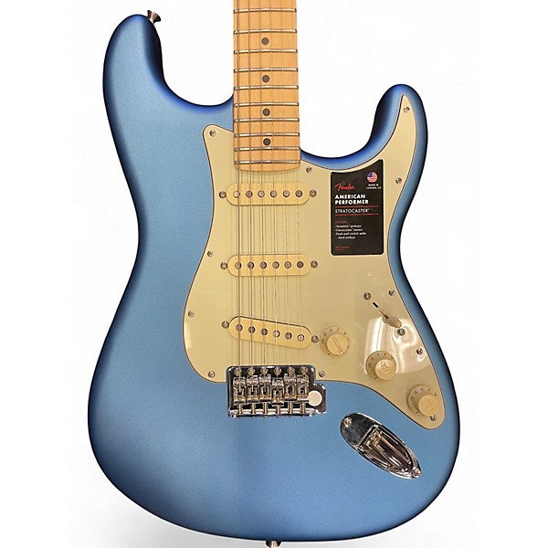 Used Fender American Performer Stratocaster SSS Satin Lake Placid Blue Solid Body Electric Guitar