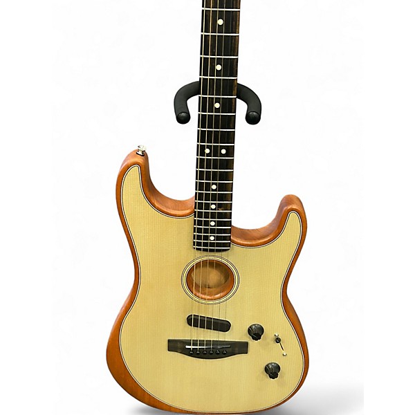 Used Fender American Acoustasonic Stratocaster Sonic Blue Acoustic Electric Guitar