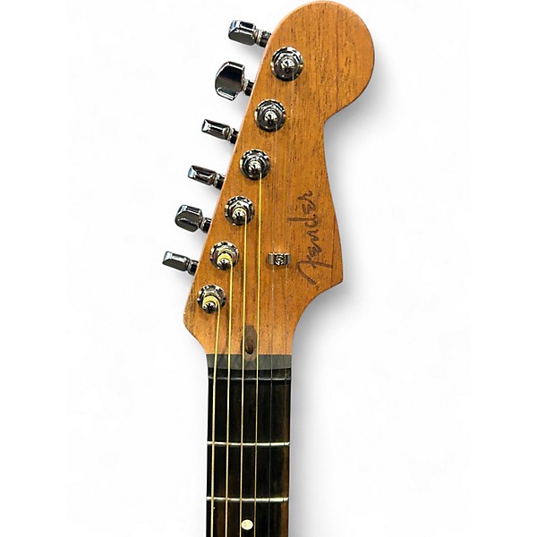 Used Fender American Acoustasonic Stratocaster Sonic Blue Acoustic Electric Guitar