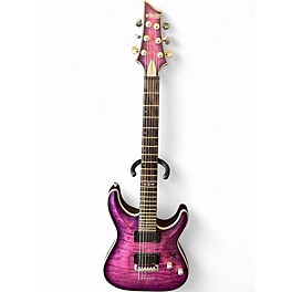 Used Schecter Guitar Research C1 Platinum Trans Purple Solid Body Electric Guitar