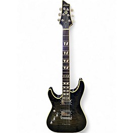 Used Schecter Guitar Research C1 Custom Left Handed Trans Black Electric Guitar