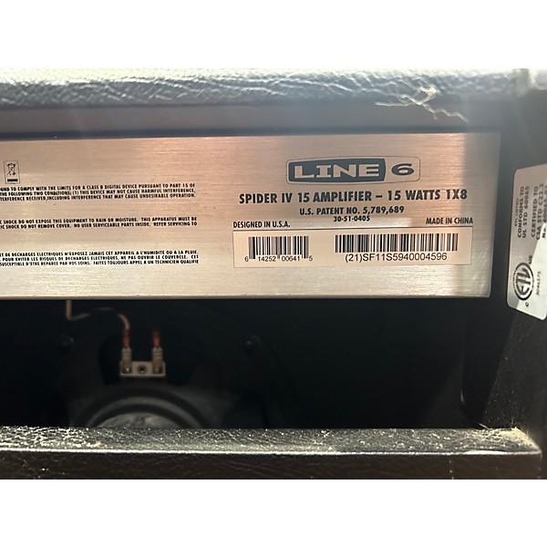 Used Line 6 Spider IV 15W 1X8 Guitar Combo Amp