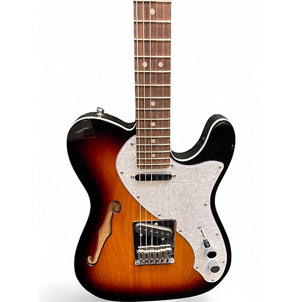 Used Fender Deluxe Thinline Telecaster 3 Color Sunburst Hollow Body Electric Guitar