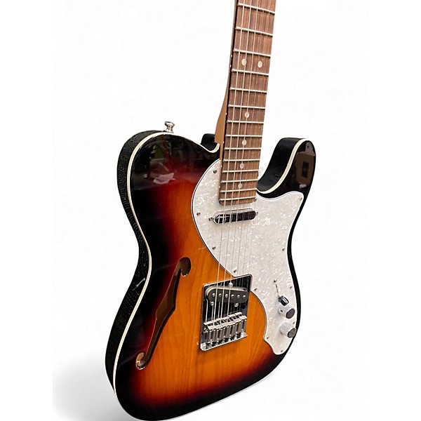 Used Fender Deluxe Thinline Telecaster 3 Color Sunburst Hollow Body Electric Guitar