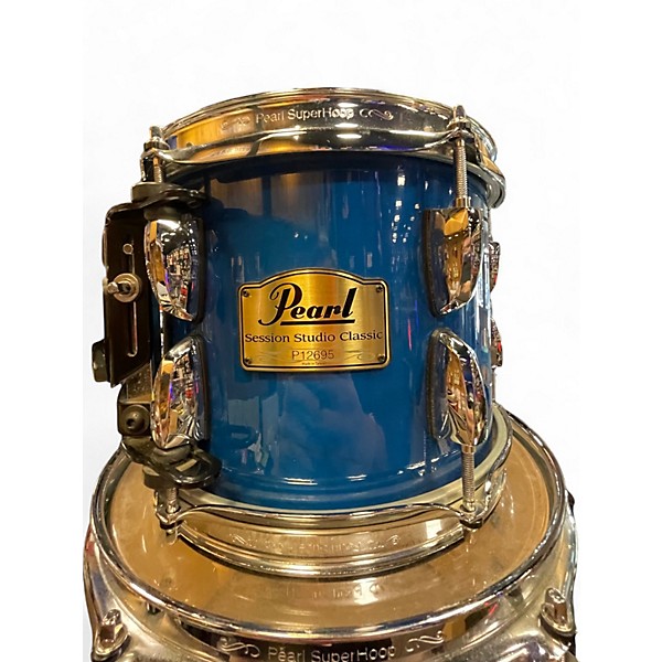 Used Pearl 6 Piece Session Studio Classic Blue Burst Drum Kit