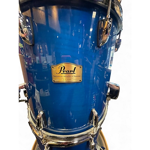 Used Pearl 6 Piece Session Studio Classic Blue Burst Drum Kit