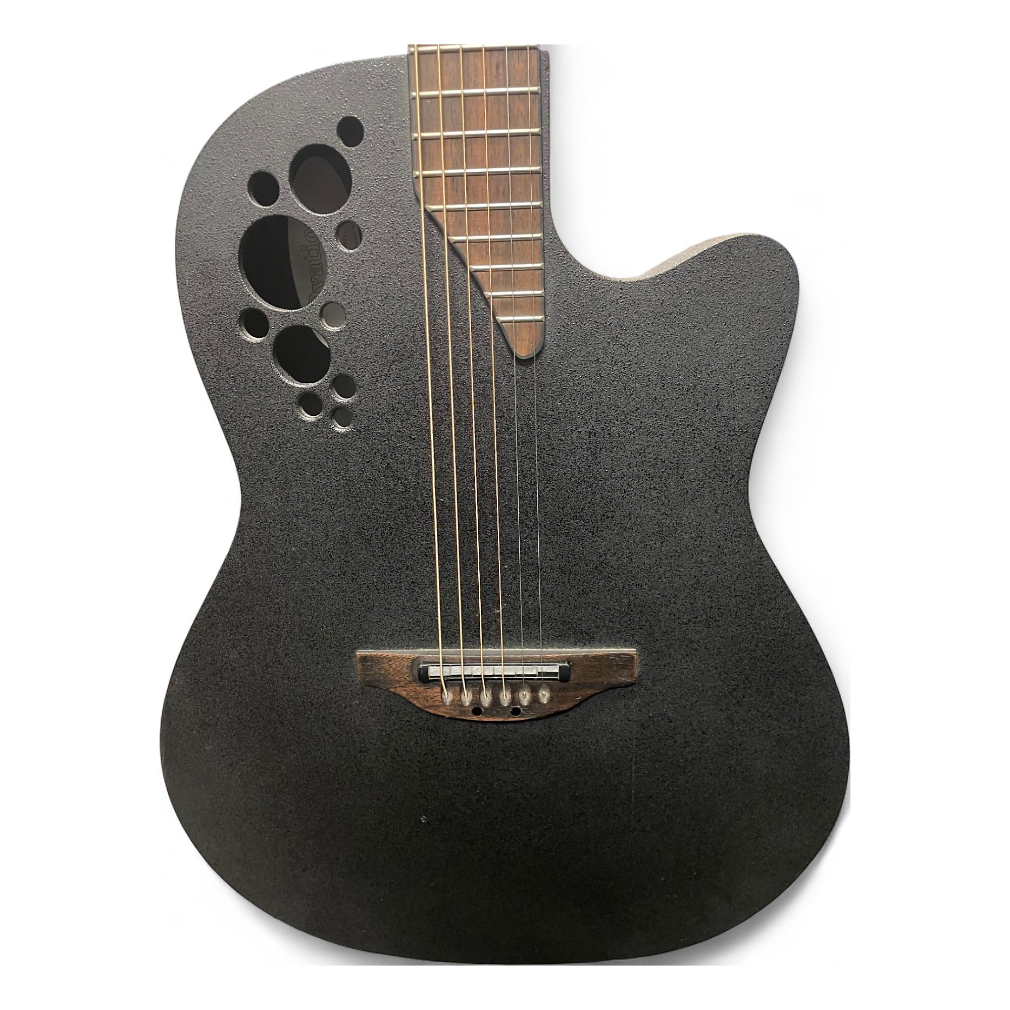 Used Ovation 2078 TX ELITE T Black Acoustic Electric Guitar Black