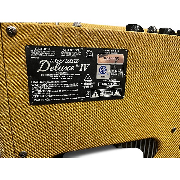 Used Fender Limited Edition Hot Rod Deluxe IV 40W 1x12 Tube Guitar Combo Amp
