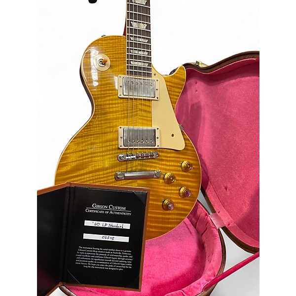 Used 2022 Gibson 1960 Les Paul Reissue - Nashville Handpicked Top Dirty Lemon Solid Body Electric Guitar
