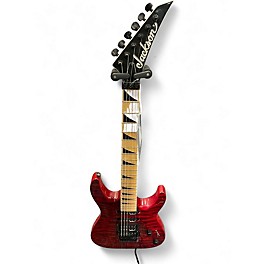 Used Jackson JS34Q Dinky Trans Red Solid Body Electric Guitar