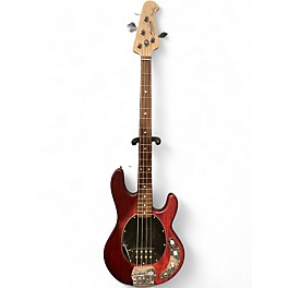 Used Sterling by Music Man STINGRAY Crimson Red Trans Electric Bass Guitar