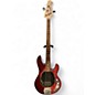 Used Sterling by Music Man STINGRAY Crimson Red Trans Electric Bass Guitar thumbnail