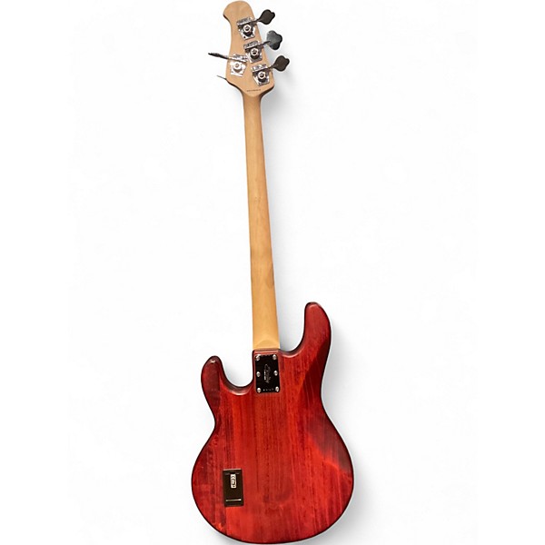 Used Sterling by Music Man STINGRAY Crimson Red Trans Electric Bass Guitar