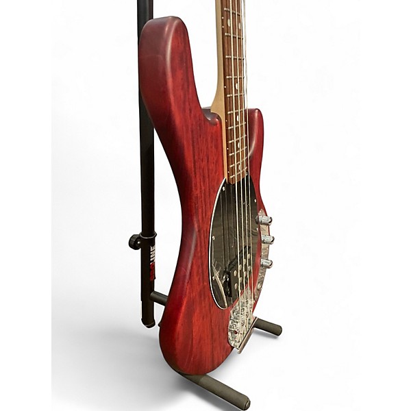 Used Sterling by Music Man STINGRAY Crimson Red Trans Electric Bass Guitar