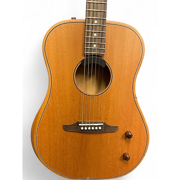 Used Fender Highway Dreadnought All-Mahogany Natural Acoustic Electric Guitar