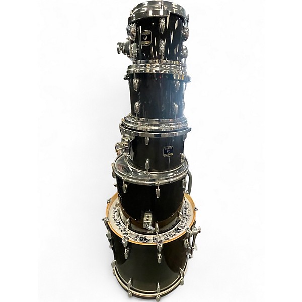 Used Gretsch Drums 5 Piece Renown Trans Black Drum Kit