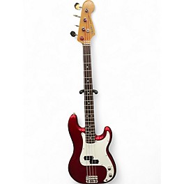 Used 1987 Fender Precision Bass Candy Apple Red Metallic Electric Bass Guitar