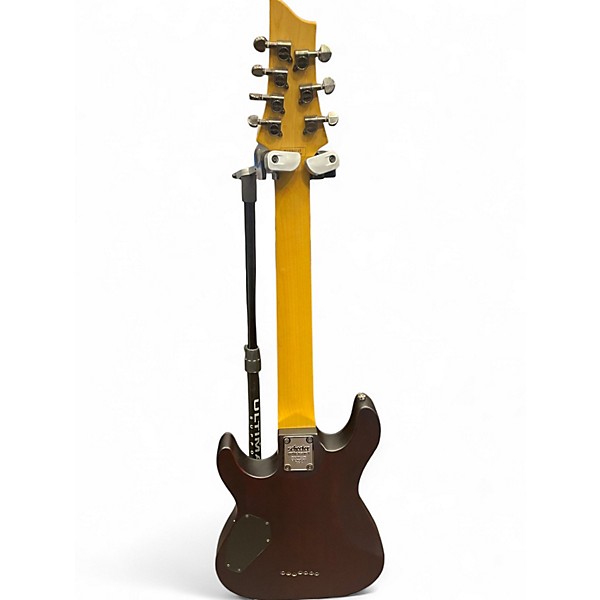 Used Schecter Guitar Research Omen 7 Satin Black Solid Body Electric Guitar