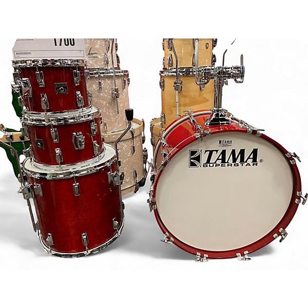 Used TAMA 4 Piece Superstar 50th Anniversary cherry wine Drum Kit