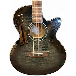 Used Mitchell MX400 Black and Silver Acoustic Electric Guitar