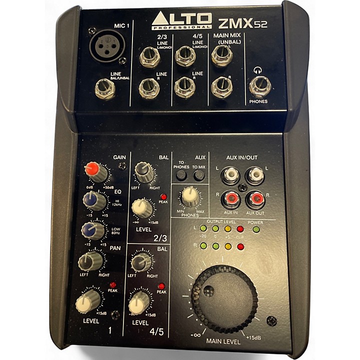 5チャンネルコンパクトミキサーZMX52 Used Alto ZMX52 5-Channel Unpowered Mixer | Guitar Center