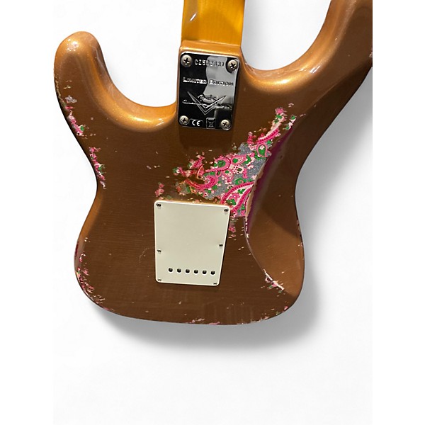 Used 2017 Fender CUSTOM SHOP 69 STRAT FIRE MYST GOLD PAISLEY Solid Body Electric Guitar