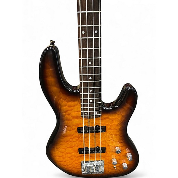 Used 2005 Fender Jazz Bass 24 4 String QUILTED TOBACCO SUNBURST Electric Bass Guitar