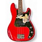 Used Fender Standard Precision Bass Chrome Red Electric Bass Guitar