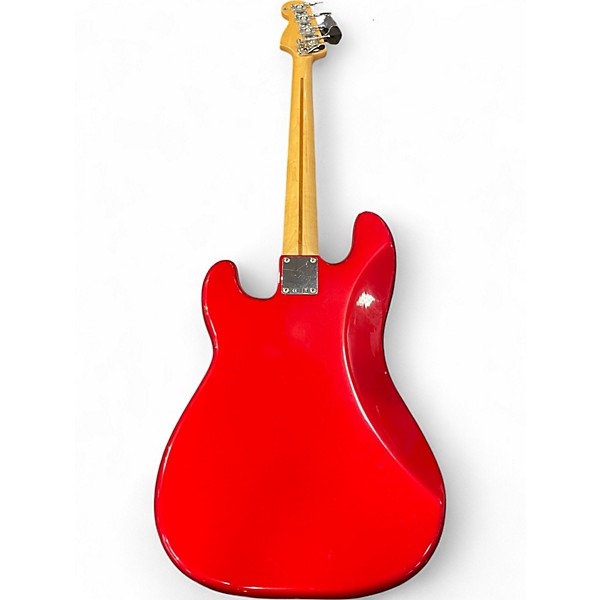 Used Fender Standard Precision Bass Chrome Red Electric Bass Guitar