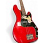 Used Fender Standard Precision Bass Chrome Red Electric Bass Guitar