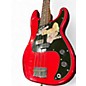 Used Fender Standard Precision Bass Chrome Red Electric Bass Guitar