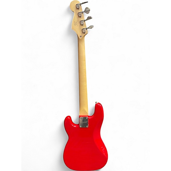 Used Squier MINI PRECISION BASS RED AND WHITE Electric Bass