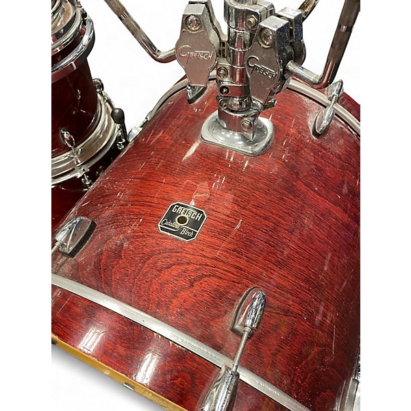 Used Gretsch Drums 4 Piece Catalina Birch Red Cherry Drum Kit