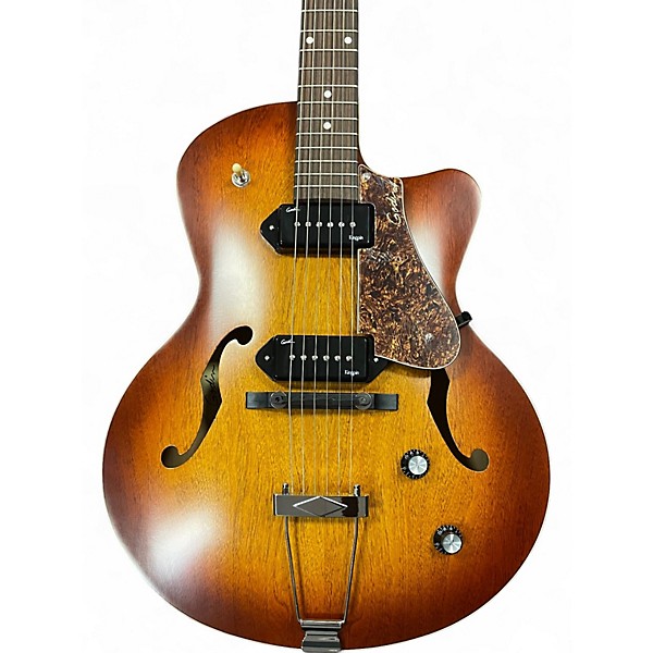Used Godin 5th Avenue Kingpin II 2 Color Sunburst Hollow Body Electric Guitar