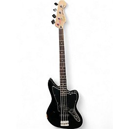 Used Squier Vintage Modified Jaguar Bass Black Electric Bass Guitar