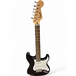 Used Squier Stratocaster Black Solid Body Electric Guitar