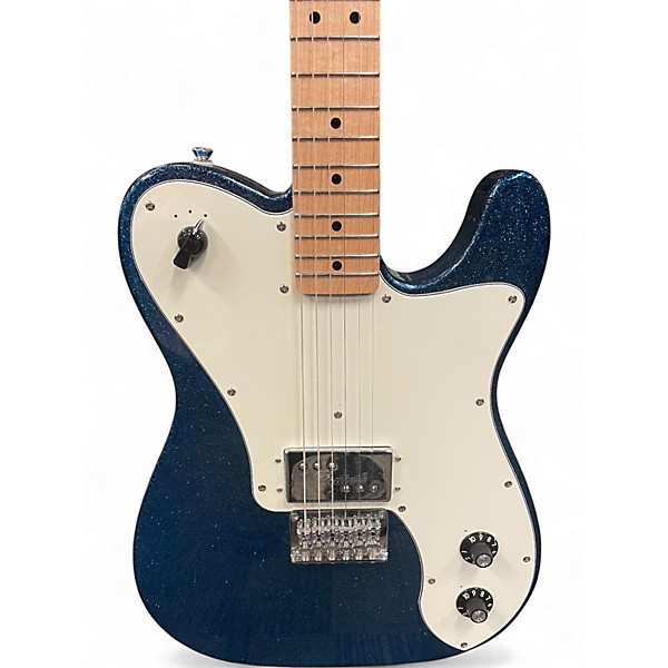 Used Squier esquire deluxe Blue Sparkle  Solid Body Electric Guitar