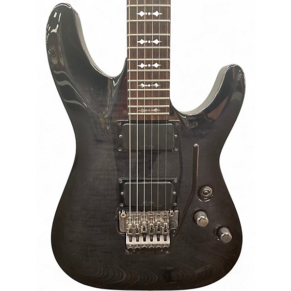 Used Schecter Guitar Research Demon 6 Trans Black Solid Body Electric Guitar