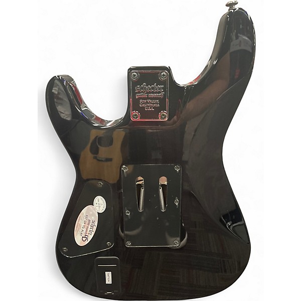 Used Schecter Guitar Research Demon 6 Trans Black Solid Body Electric Guitar