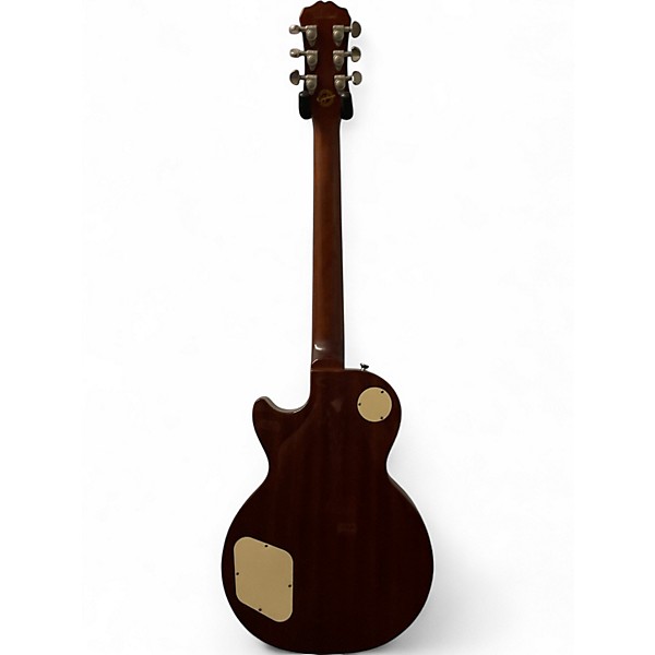 Used 2015 Epiphone Les Paul Traditional Pro Iced Tea Solid Body Electric Guitar