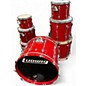 Vintage 1990s Ludwig 6 Piece Super Classic Crimson Red Drum Kit thumbnail
