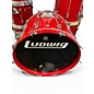 Vintage 1990s Ludwig 6 Piece Super Classic Crimson Red Drum Kit