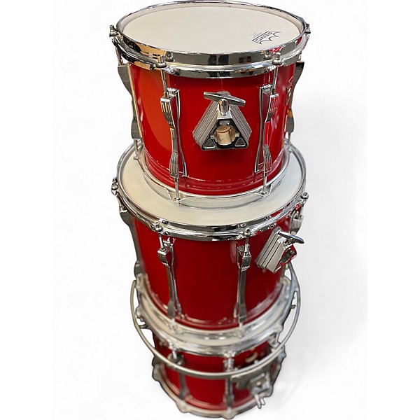 Vintage 1990s Ludwig 6 Piece Super Classic Crimson Red Drum Kit