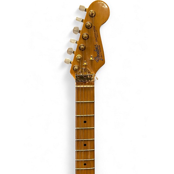 Vintage 1983 Fender ELITE GOLD White Solid Body Electric Guitar